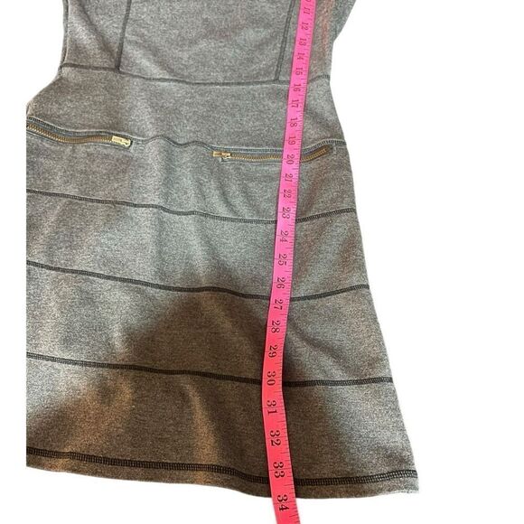 Athleta Womens Strata Ponte Travel Mini Zippered Dress Dark Charcoal Gray XS - Picture 10 of 11